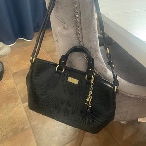 Black Brahmin Asher Tassel Melbourne Leather Satchel Crossbody